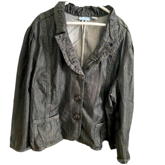 NWOT Catherines Liz & Me Jacket, Dark wash, Denim, Plus Sz 4x, 30W, 32W - Picture 2 of 11